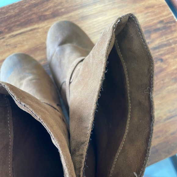 Tan Faux Suede Soft Ankle Boots - Picture 2 of 3